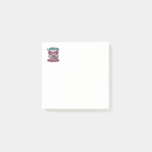 Schattige Nerd Axolotl I Axolotl Vragen Tekens Mem Post-it® Notes