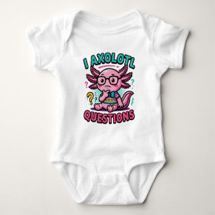 Schattige Nerd Axolotl I Axolotl Vragen Tekens Mem Romper