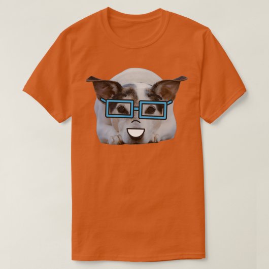 schattige nerd hond met bril t-shirt (Design voorkant)
