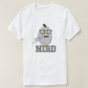 Schattige Nerd Vogel T-shirt