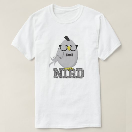 Schattige Nerd Vogel T-shirt (Design voorkant)