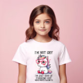 Schattige Nerdy Eenhoorn Meisjes T-shirt