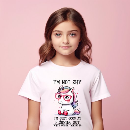 Schattige Nerdy Eenhoorn Meisjes T-shirt