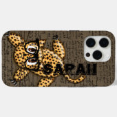 Schattige Nerdy Leopard Kat Dragen Bril Case-Mate iPhone Case (Achterkant (horizontaal))