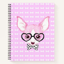 Schattige Nerdy Puppy Pink-laptop van Mei Yu