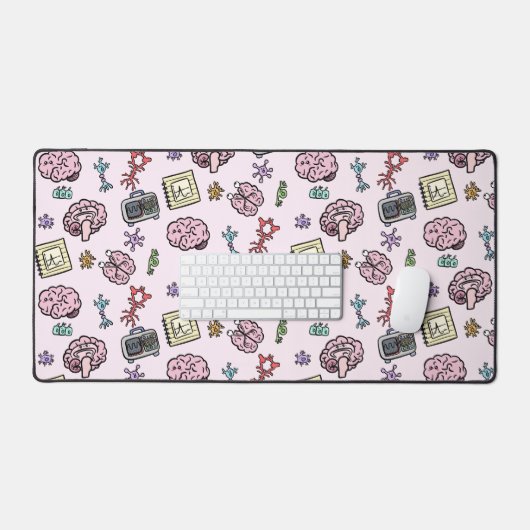 Schattige neurowetenschappelijk patroon bureaumat (Keyboard & Muis)