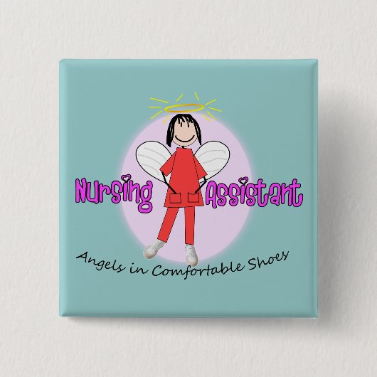 Schattige neursing Assistant-cadeaus Vierkante Button 5,1 Cm (Voorkant)