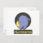 schattige neushoorn briefkaart (Voorkant / Achterkant)