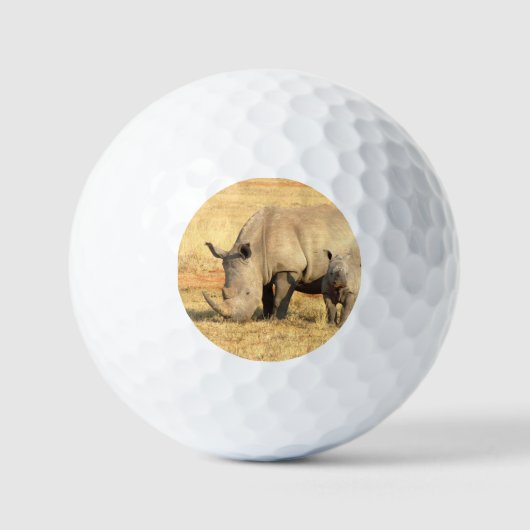 Schattige neushoorn in Afrika  Golfballen (Voorkant)