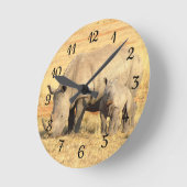 Schattige neushoorn in Afrika Ronde Klok (Hoek)