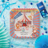 Schattige neutraal  carnaval circus Baby shower Papieren Bordje (Feest)