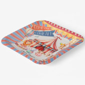 Schattige neutraal  carnaval circus Baby shower Papieren Bordje (Gebogen)