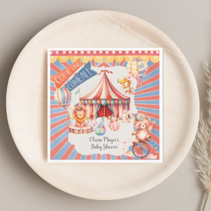Schattige neutraal  carnaval circus Baby shower Servet