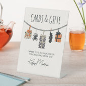 Schattige Neutraal Halloween Baby shower Kaarten & Reclamebord Met Voetstuk (Insitu)