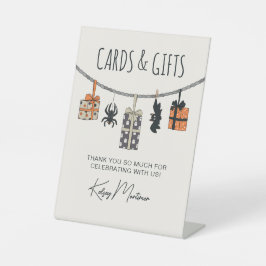 Schattige Neutraal Halloween Baby shower Kaarten & Reclamebord Met Voetstuk