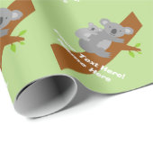Schattige neutraal koala beer baby shower inpakpap cadeaupapier (Rol Hoek)
