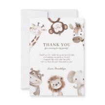 Schattige Neutral Safari Oerwoud 1e verjaardag