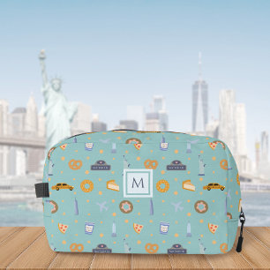 Schattige New York City Pattern   Green Custom Mon Toilettasje