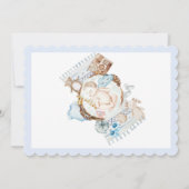Schattige Newborn Blue Baby Boy Shower Kaart (Achterkant)