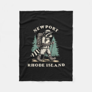 Schattige Newport Rhode Island Wandelpad Avontuur Fleece Deken