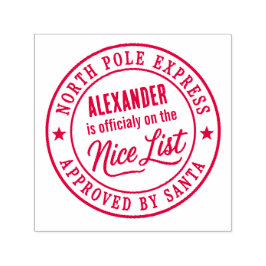 Schattige Nice List Kerstvakantie Post Zelfinkende Zelfinktende Stempel