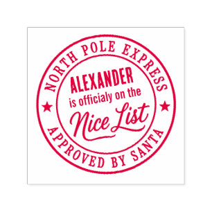 Schattige Nice List Kerstvakantie Post Zelfinkende Zelfinktende Stempel