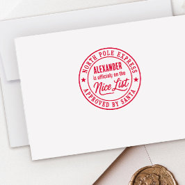 Schattige Nice List Kerstvakantie Post Zelfinkende Zelfinktende Stempel