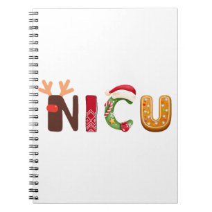 Schattige NICU kerstontwerp Notitieboek