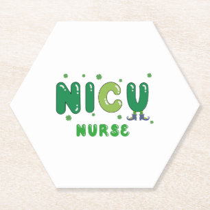 Schattige NICU verpleegkundige St. Patrick's ontwe Kartonnen Onderzetters