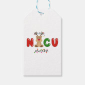 Schattige NICU verpleegster Kerstmis ontwerp Cadeaulabel (Voorkant)