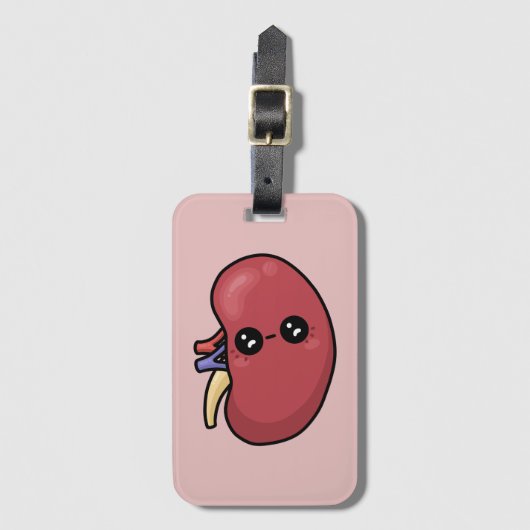 Schattige nier - Menselijke biologie Bagagelabel (Voorkant (verticaal))