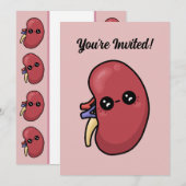 Schattige nier - Menselijke biologie Kaart (Voorkant / Achterkant)