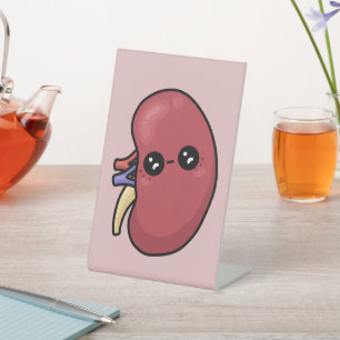 Schattige Nier - Menselijke Biologie Reclamebord Met Voetstuk