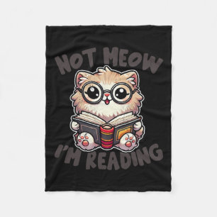 Schattige niet miauw ik lees grappig lezen bibliot fleece deken