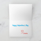 Schattige niet op je Yeti Valentijnsdag kaart (Binnen)