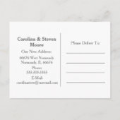 Schattige nieuw adres Bicycling Beer & Bunny Aankondigingskaart (Achterkant)