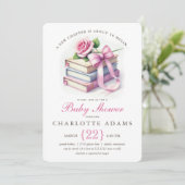 Schattige nieuw Chapter Baby shower Invitation Kaart (Staand voorkant)