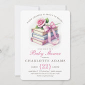 Schattige nieuw Chapter Baby shower Invitation Kaart (Voorkant)