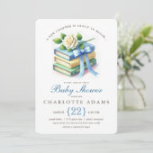 Schattige nieuw Chapter Baby shower Invitation Kaart (Staand voorkant)