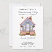 Schattige nieuw huis Housewarming Party Kaart (Voorkant)