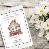 Schattige nieuw huis Housewarming Party Kaart