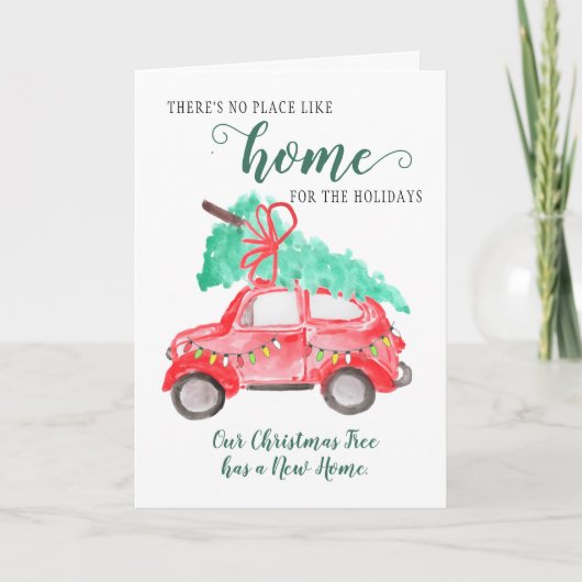 Schattige nieuw huis voor de kerst Feestdagen verh Aankondiging (Voorkant)