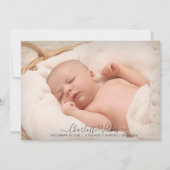 Schattige nieuwe baby foto Geboorte Flat Aankondiging (Voorkant)