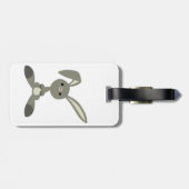 Schattige Nieuwsgierig Cartoon Konijn Bagagelabel (Achterkant horizontaal)