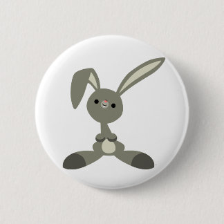 Schattige Nieuwsgierig Cartoon Konijn Button Badge