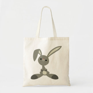 Schattige Nieuwsgierig Cartoon Konijnenzak Tote Bag
