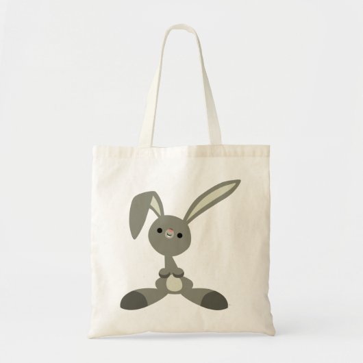 Schattige Nieuwsgierig Cartoon Konijnenzak Tote Bag (Voorkant)