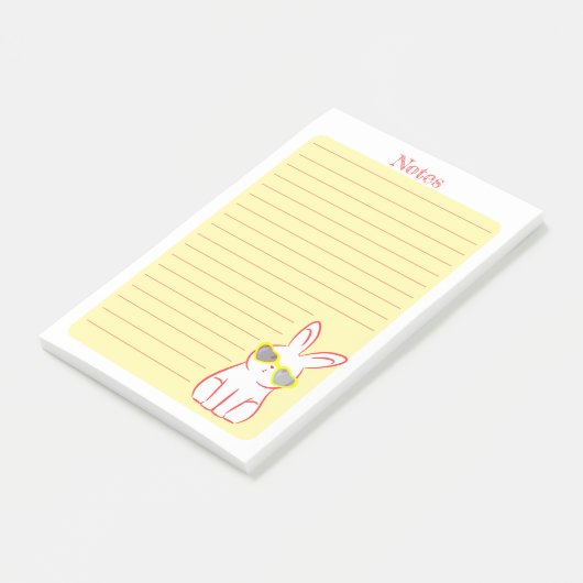 Schattige nieuwsgierig konijn post-it® notes (Schuin)