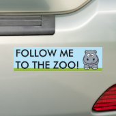 Schattige Nijlpaard Bumpersticker (Op auto)