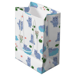 Schattige Nijlpaard Hippo Patroon Medium Cadeauzakje